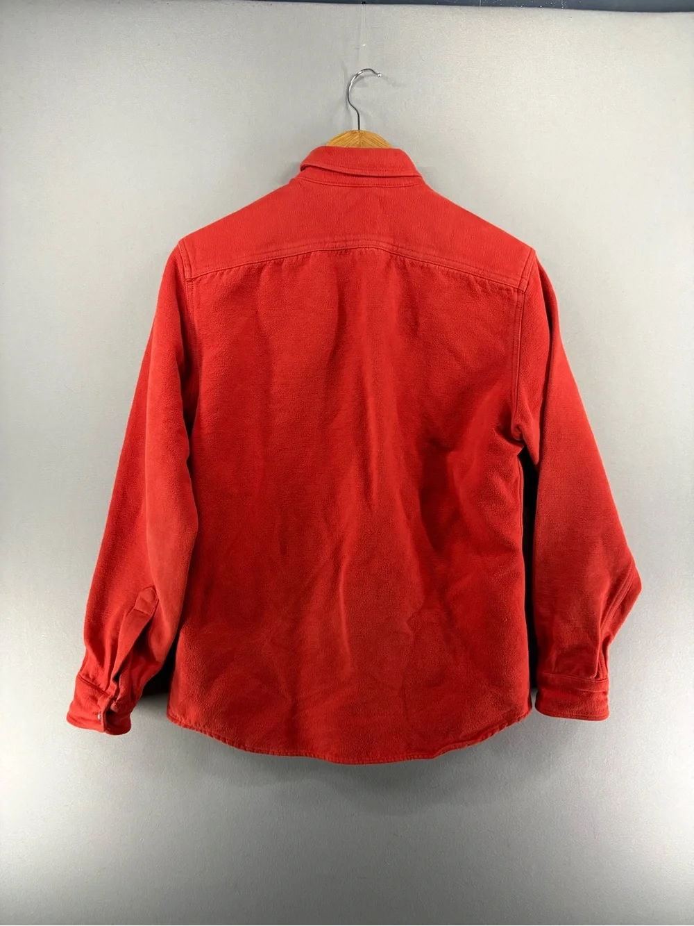 J. Crew Chamois  Button Up Shirt Mens Small Orange Rust Classic Workwear Flannel